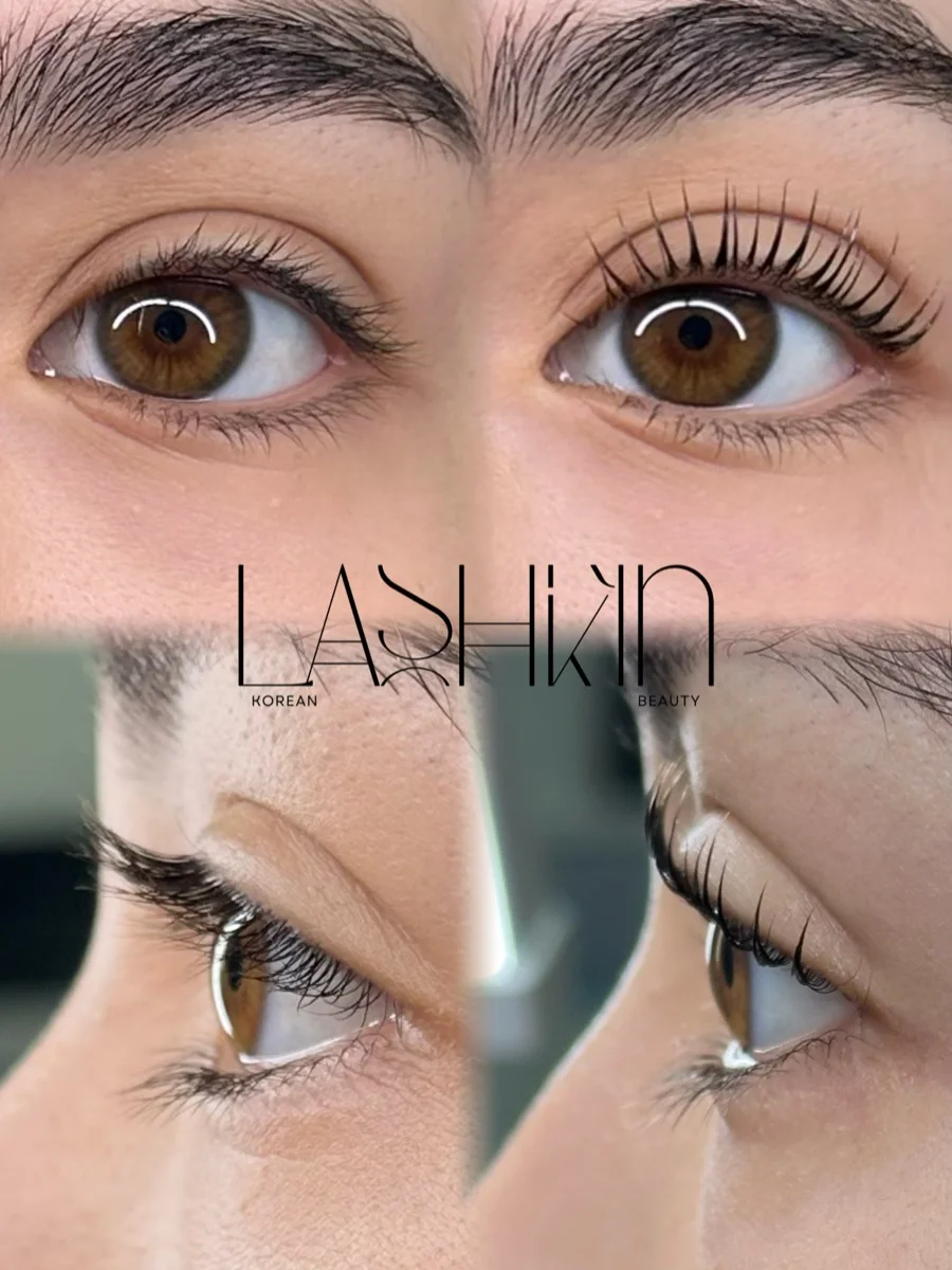 Lash lift before and after