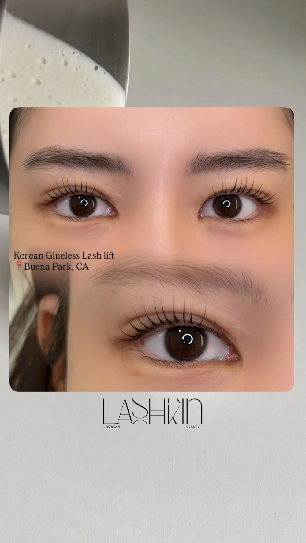 Natural lash lift result